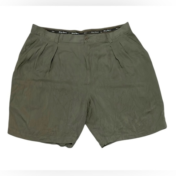 Tommy Bahama Relax Pleated Silk Shorts Army Green Men's Size 38 Casual 9” - Picture 1 of 10
